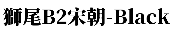 獅尾B2宋朝-Black Font Image