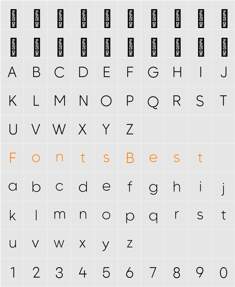 MADE CARVING Personal Use Thin Character Map