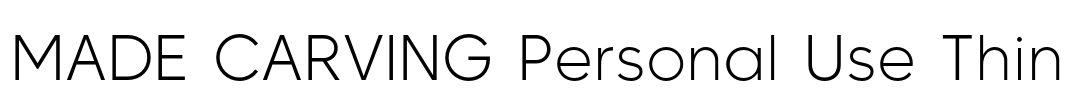 MADE CARVING Personal Use Thin Font Image
