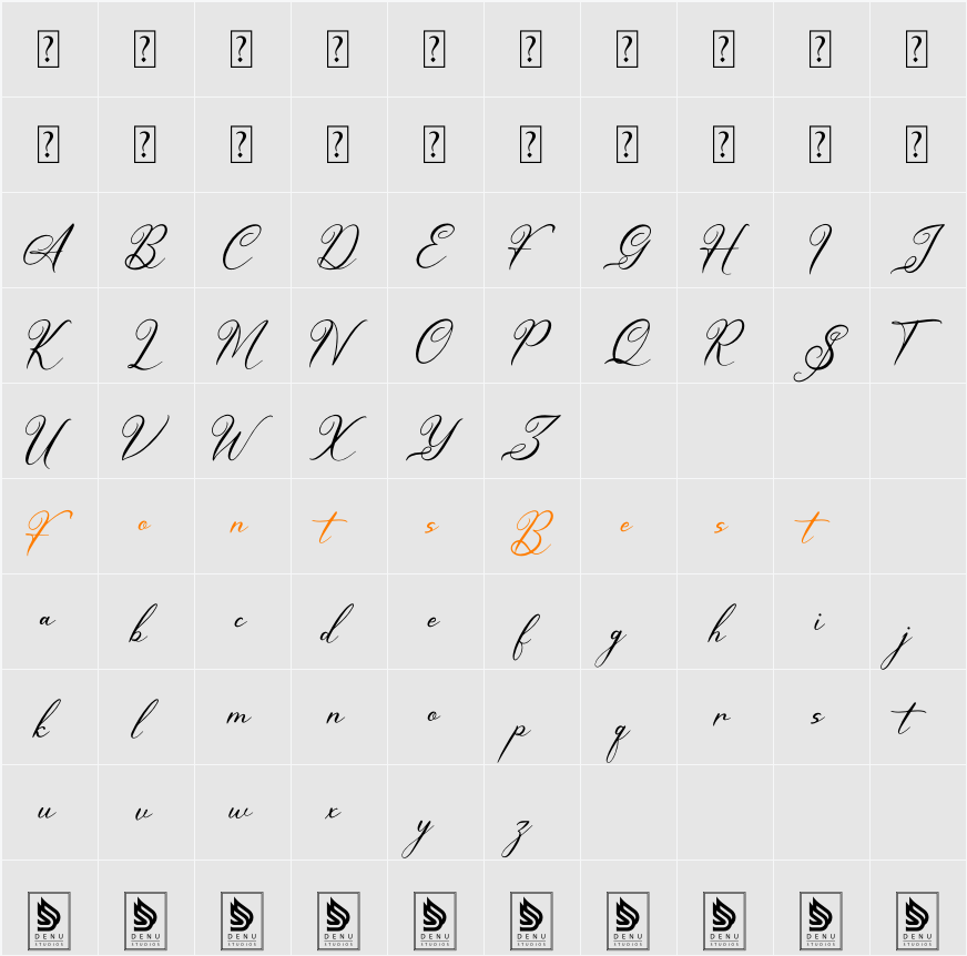 Aneritys Denhug Character Map