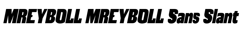 MREYBOLL MREYBOLL Sans Slant Font Image