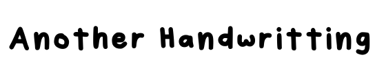 Another Handwritting Font Image
