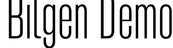 Bilgen Demo Font Image