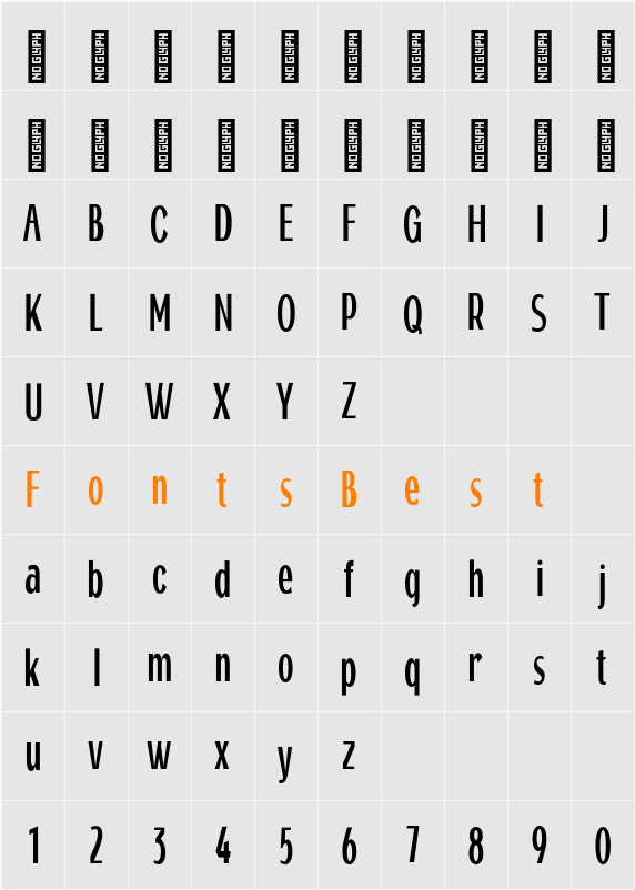 Lepraqun Personal Use Character Map