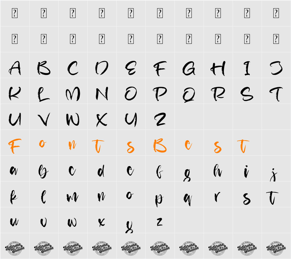 Brooks Martinez DEMO VERSION Character Map