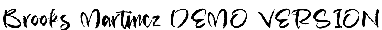 Brooks Martinez DEMO VERSION Font Image