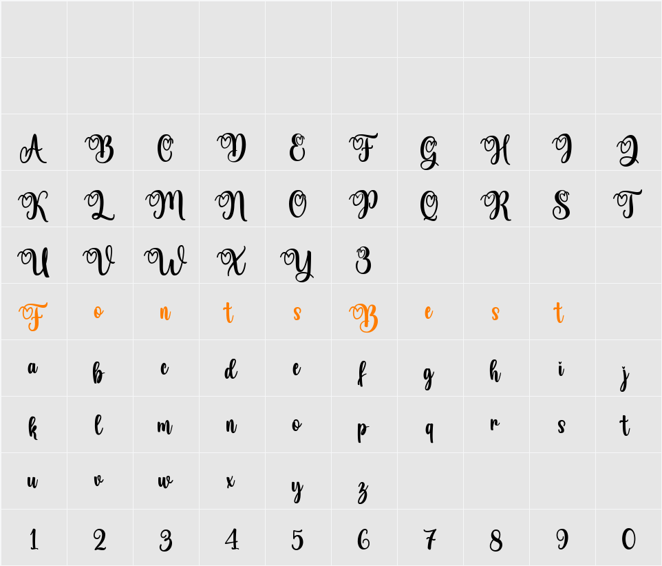 Amithes Character Map