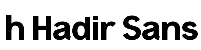 h Hadir Sans Font Image