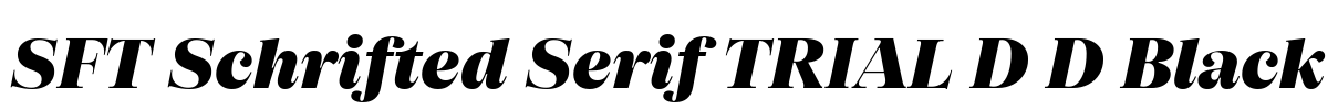SFT Schrifted Serif TRIAL D D Black Font Image