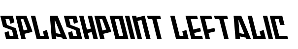 Splashpoint Leftalic Font Image