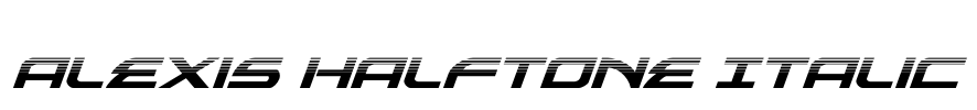Alexis Halftone Italic Font Image