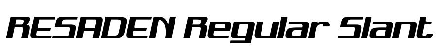 RESADEN Regular Slant