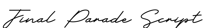 Final Parade Script Font Image