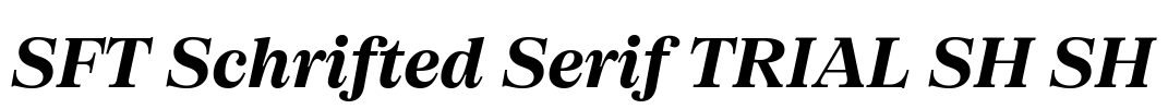 SFT Schrifted Serif TRIAL SH SH Font Image