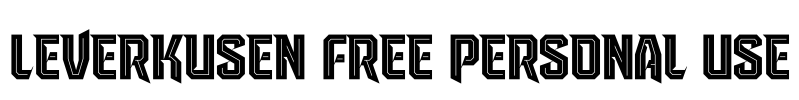 Leverkusen Free Personal Use Font Image