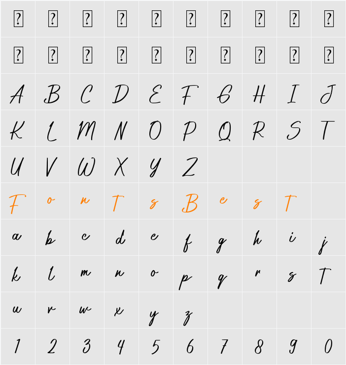Luminance Character Map