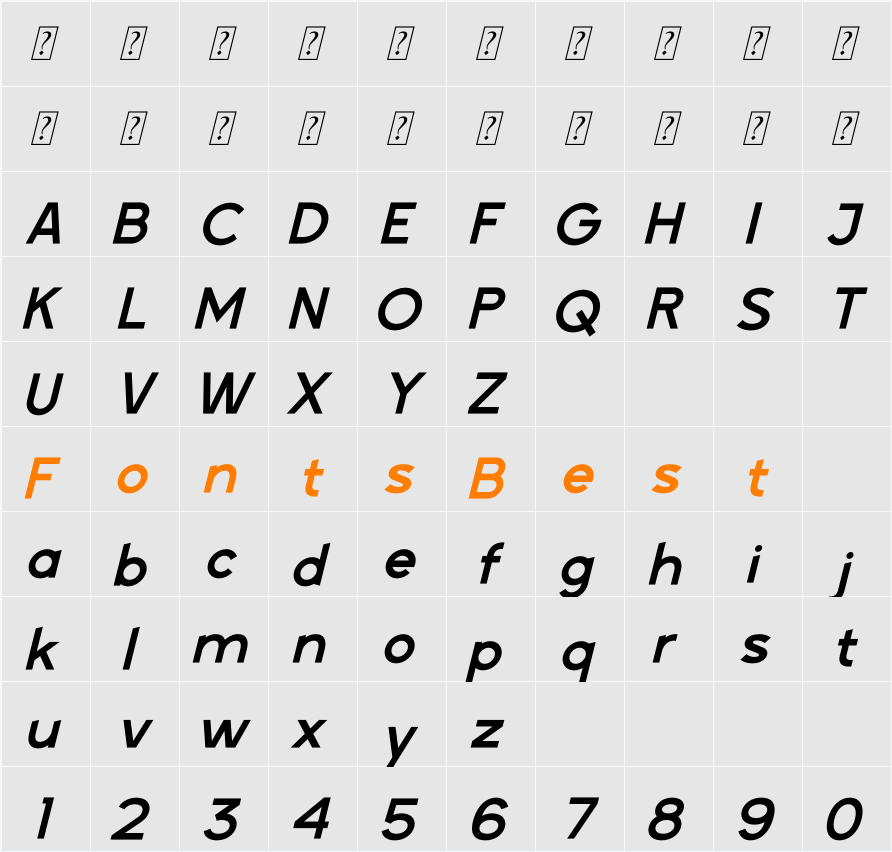 Requiner Character Map