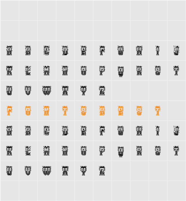 Firing Character Map