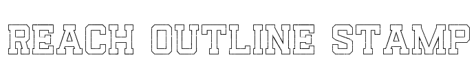 Reach Outline Stamp Font Image