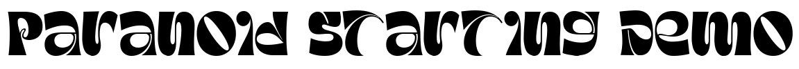 Paranoid Starting Demo Font Image