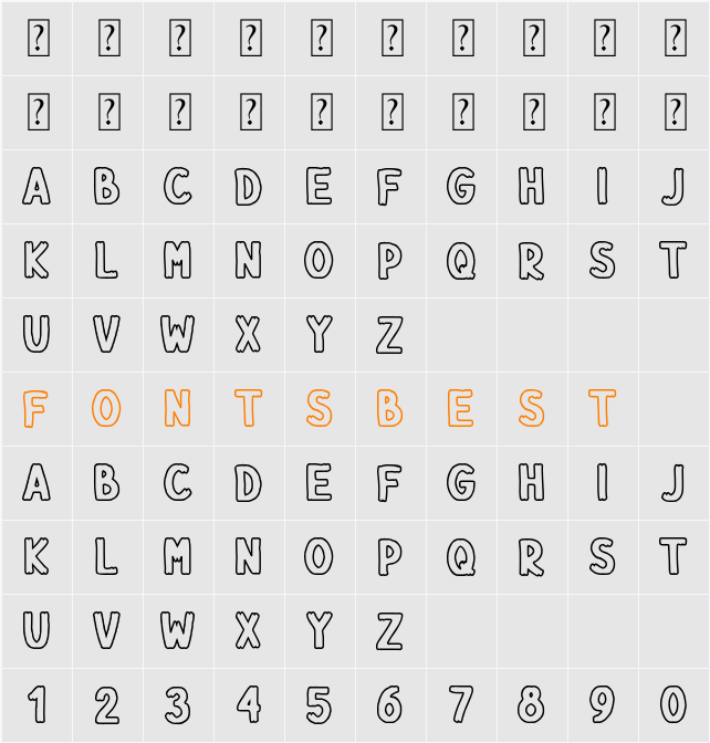 La Invertida Character Map