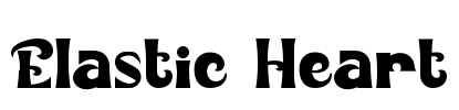 Elastic Heart Font Image