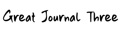 Great Journal Three Font Image