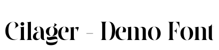 Cilager - Demo Font Font Image