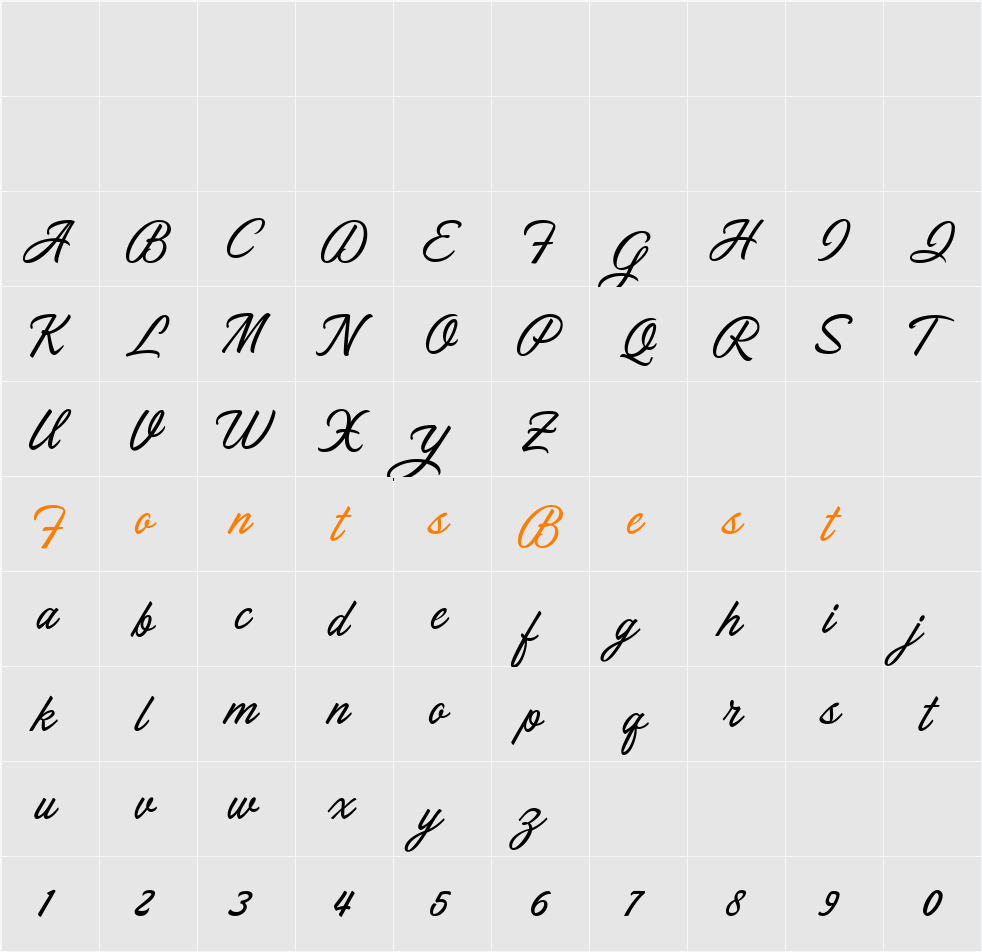 Demo North Ramsey Med Script Character Map