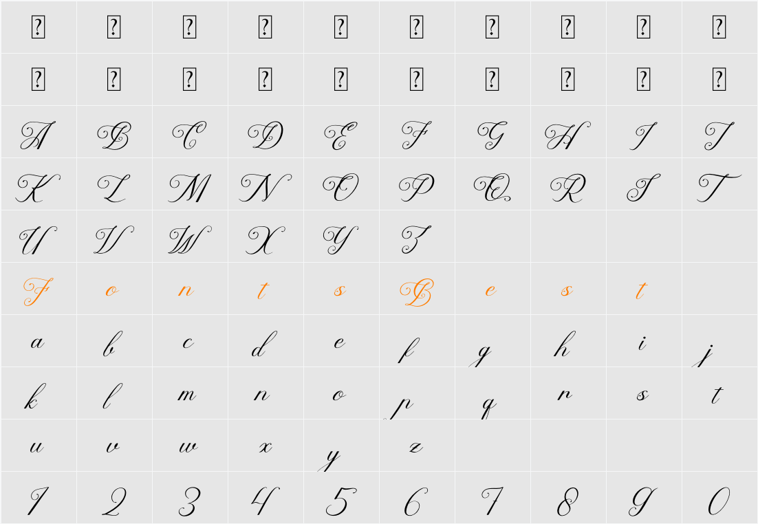 Bighried Ranbell Character Map