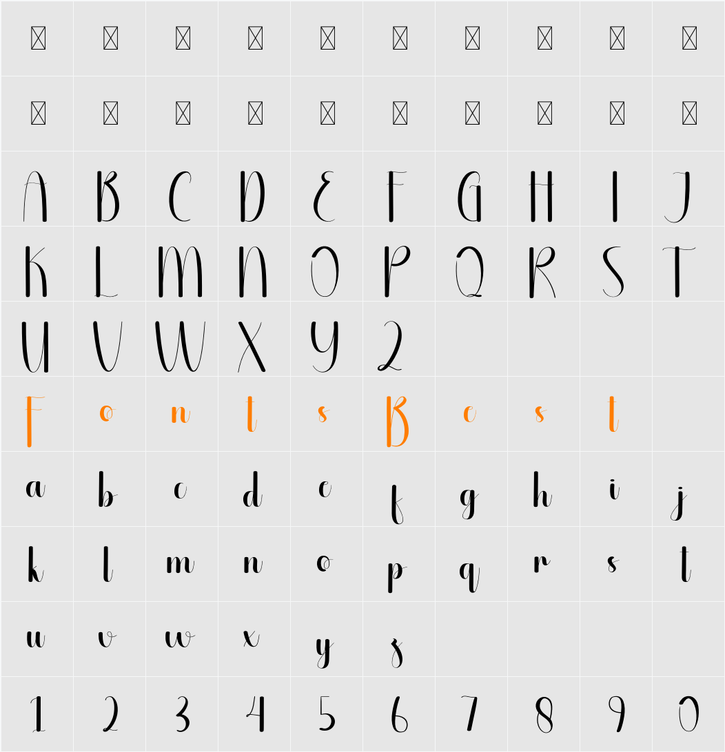 Busy Character Map