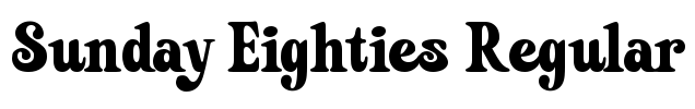 Sunday Eighties Regular Font Image