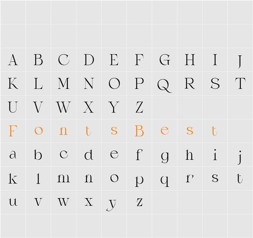 Amstine DEMO Character Map