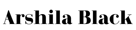 Arshila Black Font Image