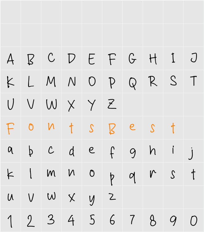 Goodboys - Personal Use Character Map