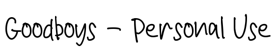 Goodboys - Personal Use Font Image