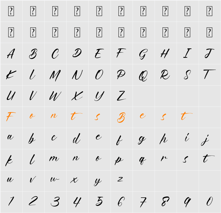 Honess Character Map