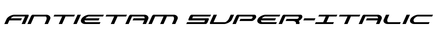 Antietam Super-Italic Font Image