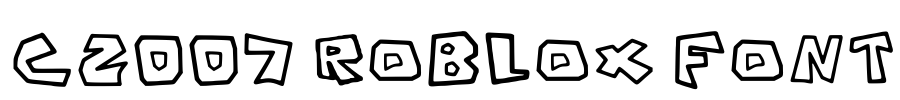 C2007 Roblox Font Font Image