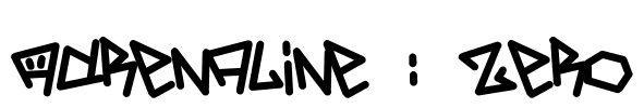 Adrenaline : Zero Font Image