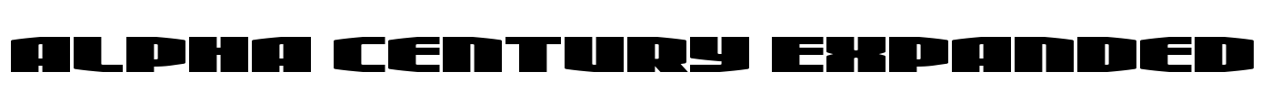 Alpha Century Expanded Font Image