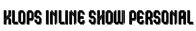 Klops Inline Shdw Personal Font Image