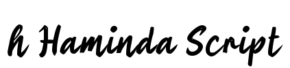 h Haminda Script Font Image