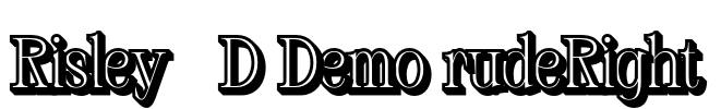 Risley 3D Demo rudeRight Font Image