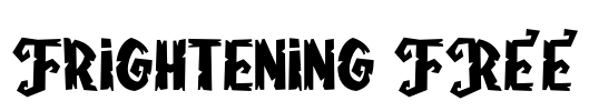 Frightening FREE Font Image