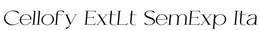 Cellofy ExtLt SemExp Ita Font Image