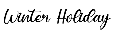 Winter Holiday Font Image