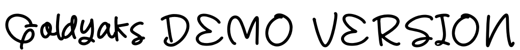 Goldyaks DEMO VERSION Font Image