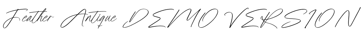 Feather Antique DEMO VERSION Font Image
