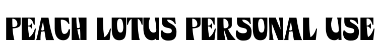 Peach Lotus Personal Use Font Image